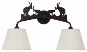 Applique Bouquetins 2L marron foncé Ryckaert