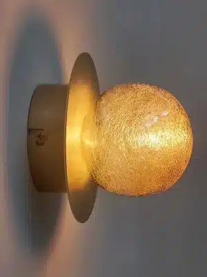 Applique Vallons Obscurs ronde Ambre 1L Concept Verre